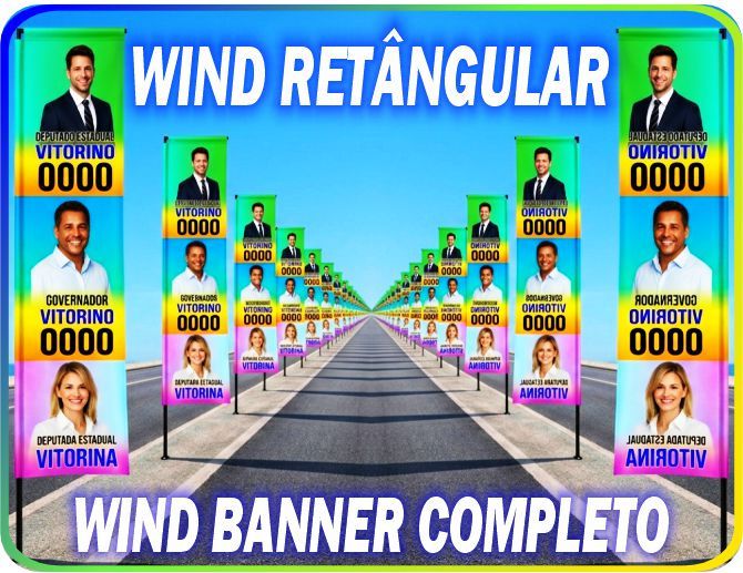 WIND BANNER RETANGULAR (COMPLETO).