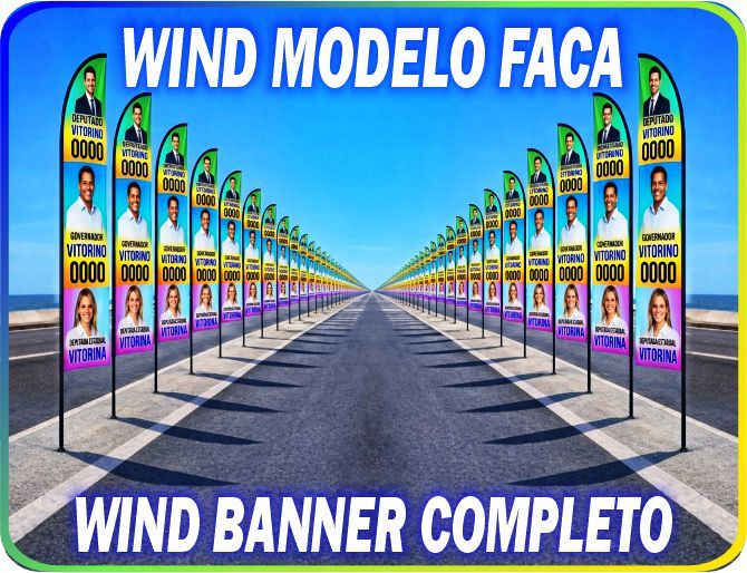 WIND BANNER DUPLA FACE (COMPLETO).